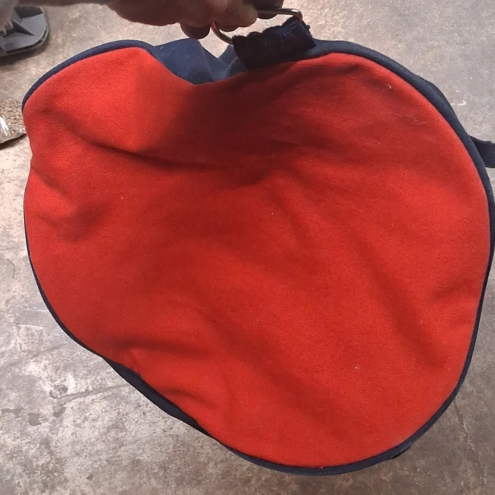 Tommy Hilfiger Blue and Red Duffel Bag